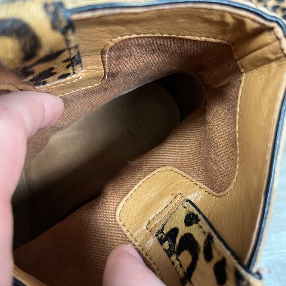 Frye & Co Maley Leopard Stacked Block Heel Ankle Boots Women’s Size 7.5 - Picture 7 of 8